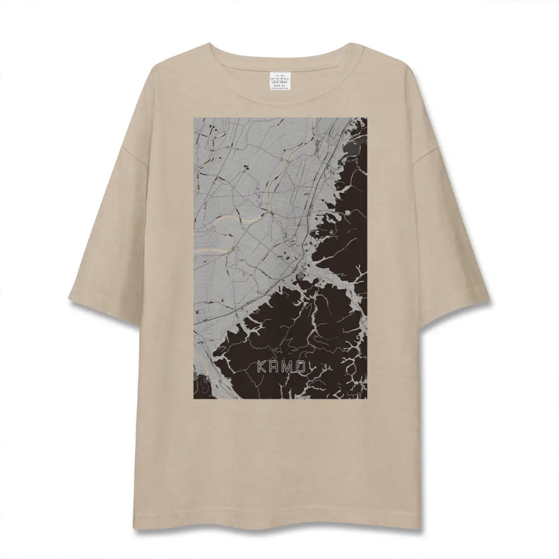 【加茂（新潟県）】地図柄ビッグシルエットTシャツ