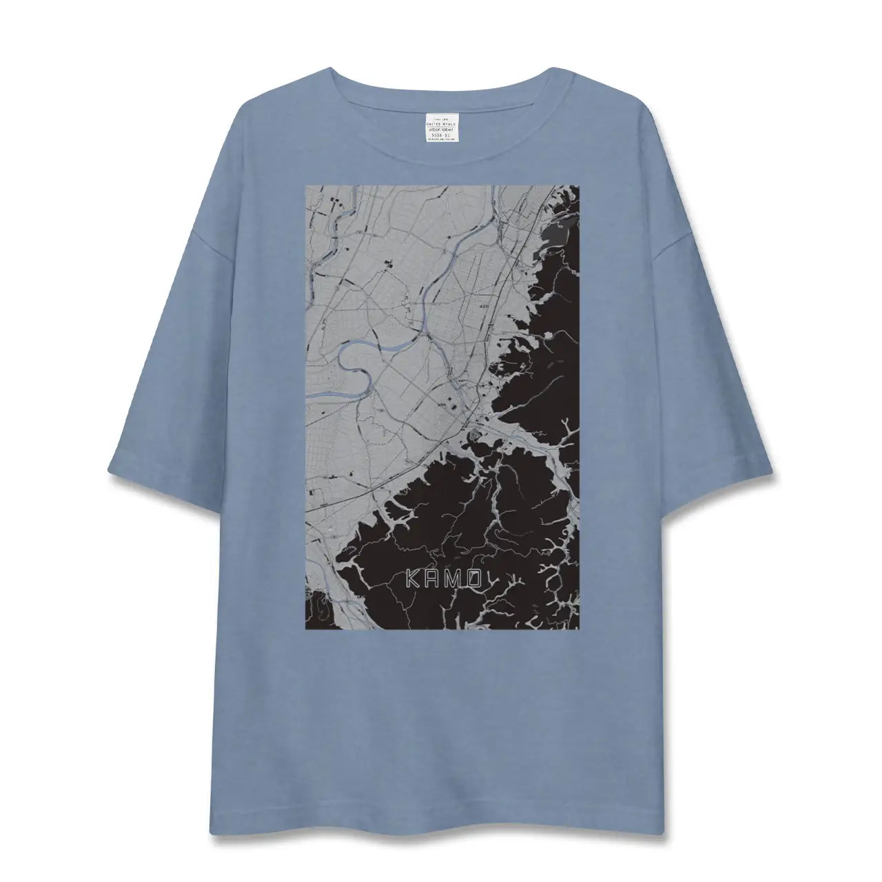 【加茂（新潟県）】地図柄ビッグシルエットTシャツ
