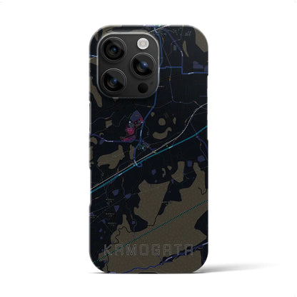 【鴨方（岡山県）】地図柄iPhoneケース（バックカバータイプ）