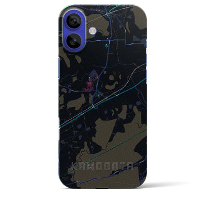 【鴨方（岡山県）】地図柄iPhoneケース（バックカバータイプ）