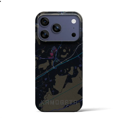 【鴨方（岡山県）】地図柄iPhoneケース（バックカバータイプ）