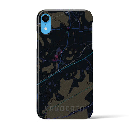 【鴨方（岡山県）】地図柄iPhoneケース（バックカバータイプ）