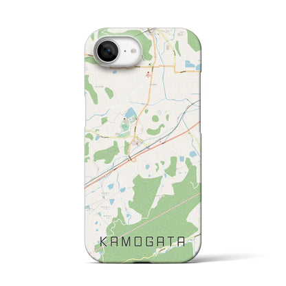 【鴨方（岡山県）】地図柄iPhoneケース（バックカバータイプ）