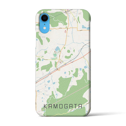 【鴨方（岡山県）】地図柄iPhoneケース（バックカバータイプ）