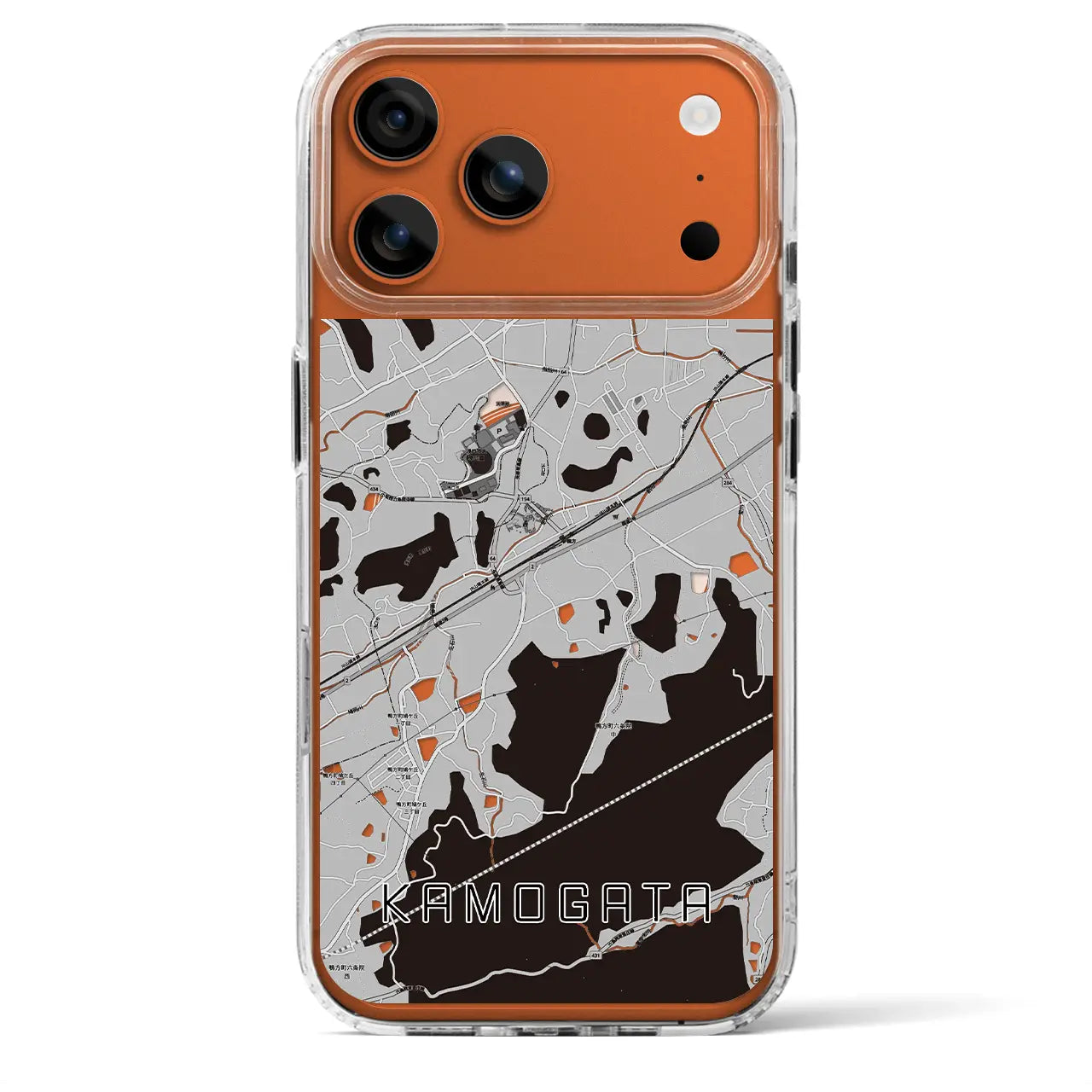 【鴨方（岡山県）】地図柄iPhoneケース（MagSafeタイプ）