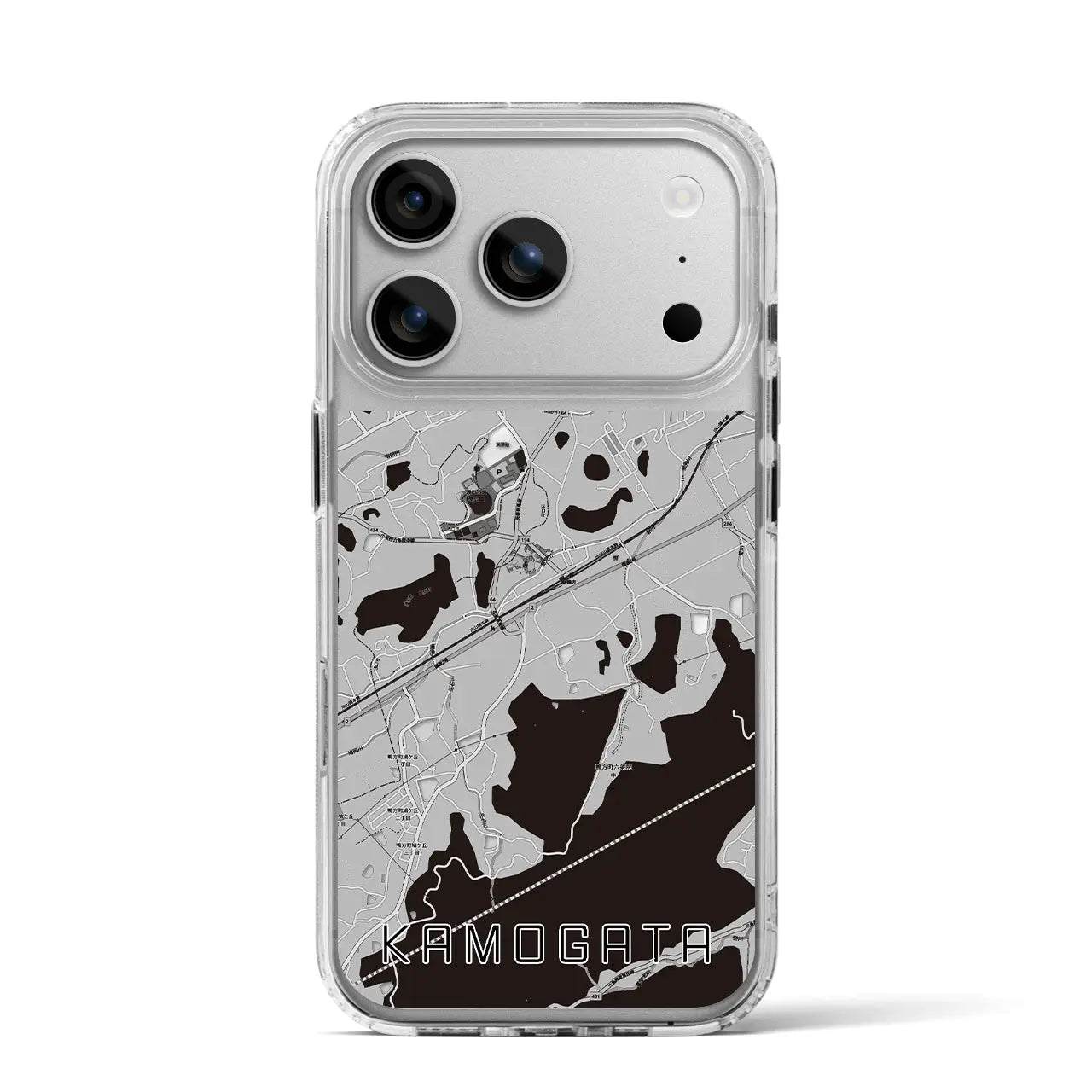 【鴨方（岡山県）】地図柄iPhoneケース（MagSafeタイプ）