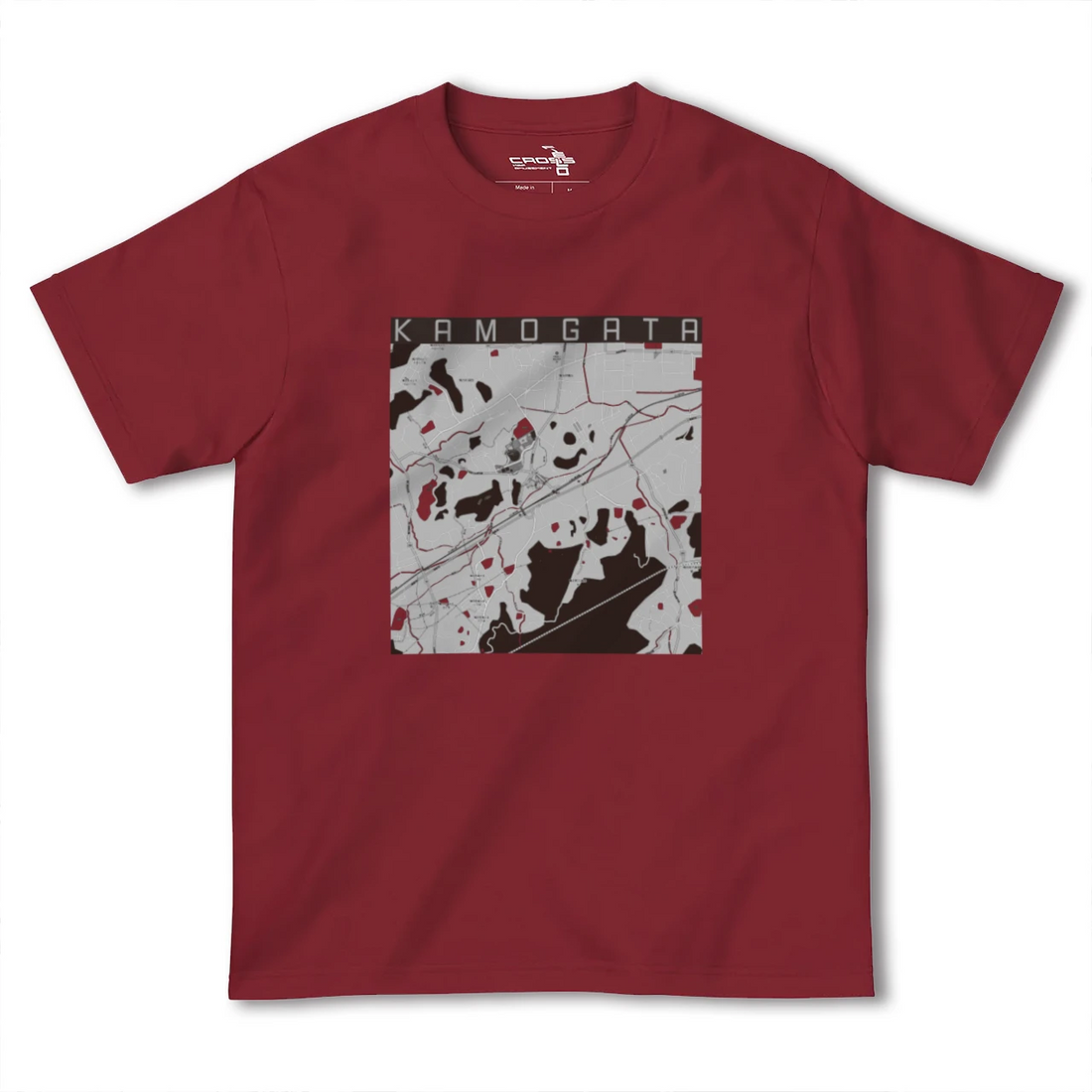 【鴨方(岡山県)】地図柄ヘビーウェイトTシャツ