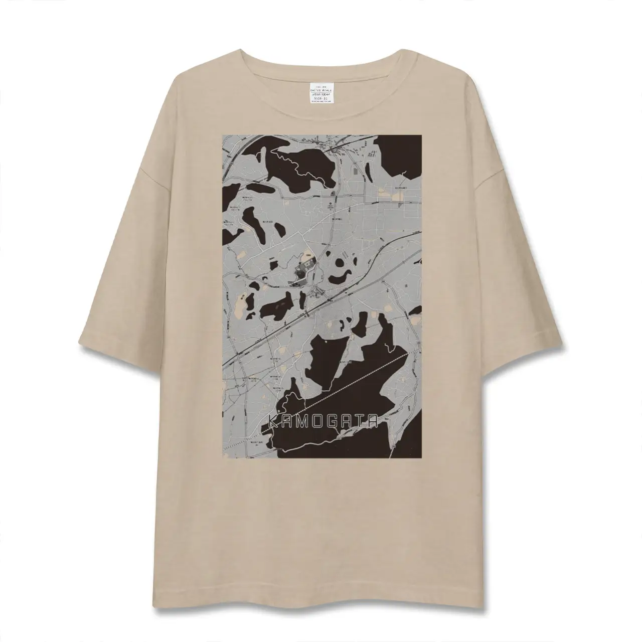 【鴨方（岡山県）】地図柄ビッグシルエットTシャツ