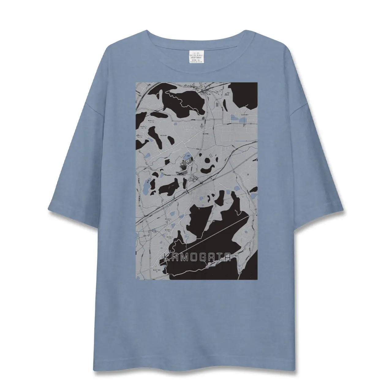 【鴨方（岡山県）】地図柄ビッグシルエットTシャツ