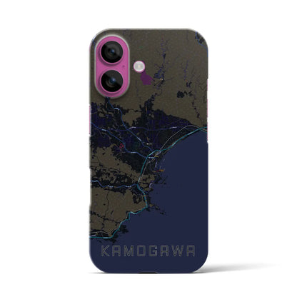 【鴨川（千葉県）】地図柄iPhoneケース（バックカバータイプ）