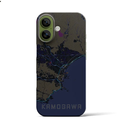 【鴨川（千葉県）】地図柄iPhoneケース（バックカバータイプ）