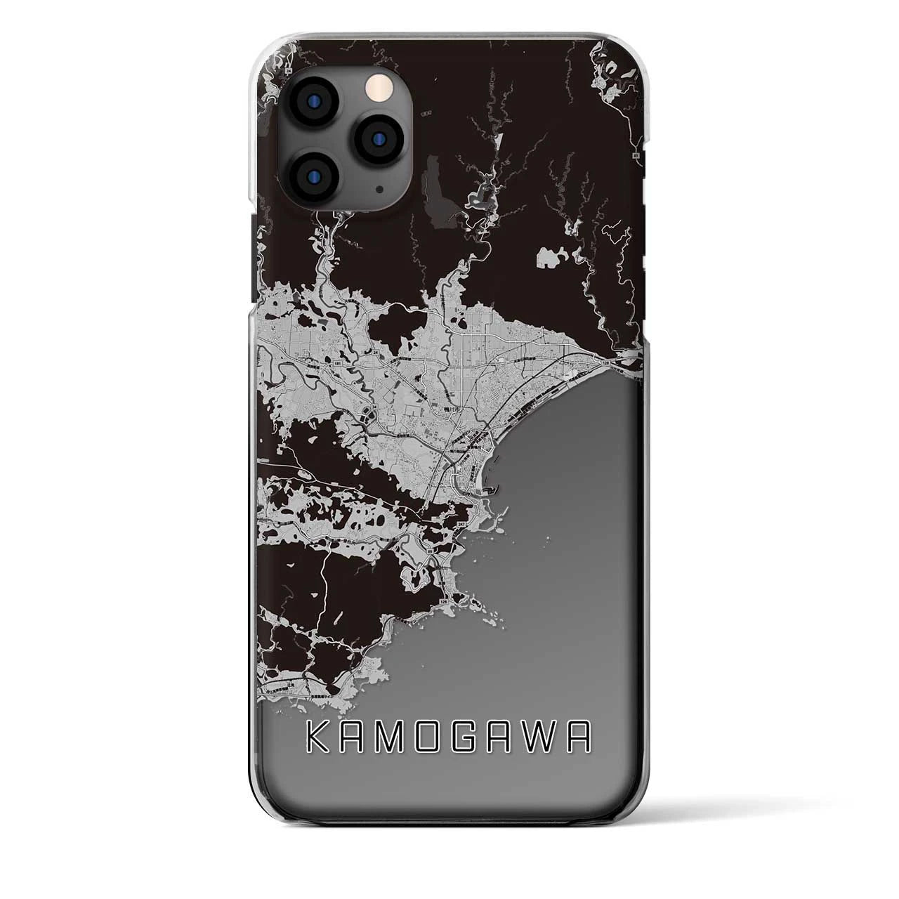 【鴨川（千葉県）】地図柄iPhoneケース（クリアタイプ）