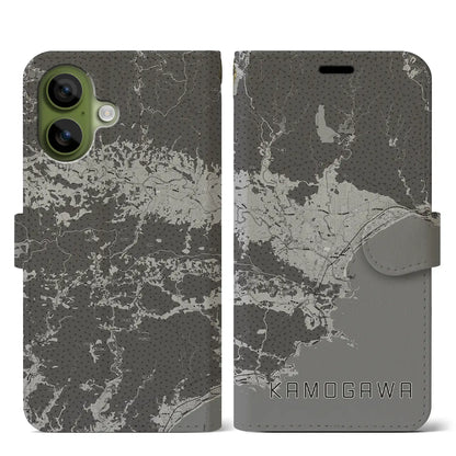 【鴨川（千葉県）】地図柄iPhoneケース（手帳タイプ）