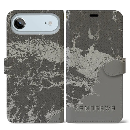 【鴨川（千葉県）】地図柄iPhoneケース（手帳タイプ）