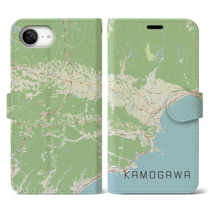 【鴨川（千葉県）】地図柄iPhoneケース（手帳タイプ）