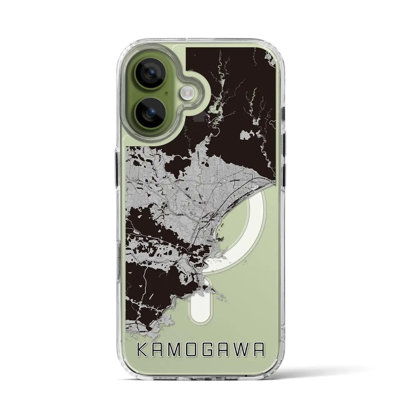 【鴨川（千葉県）】地図柄iPhoneケース（MagSafeタイプ）