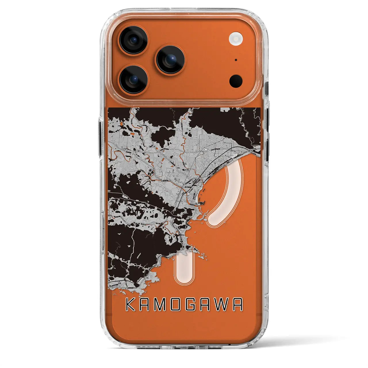 【鴨川（千葉県）】地図柄iPhoneケース（MagSafeタイプ）