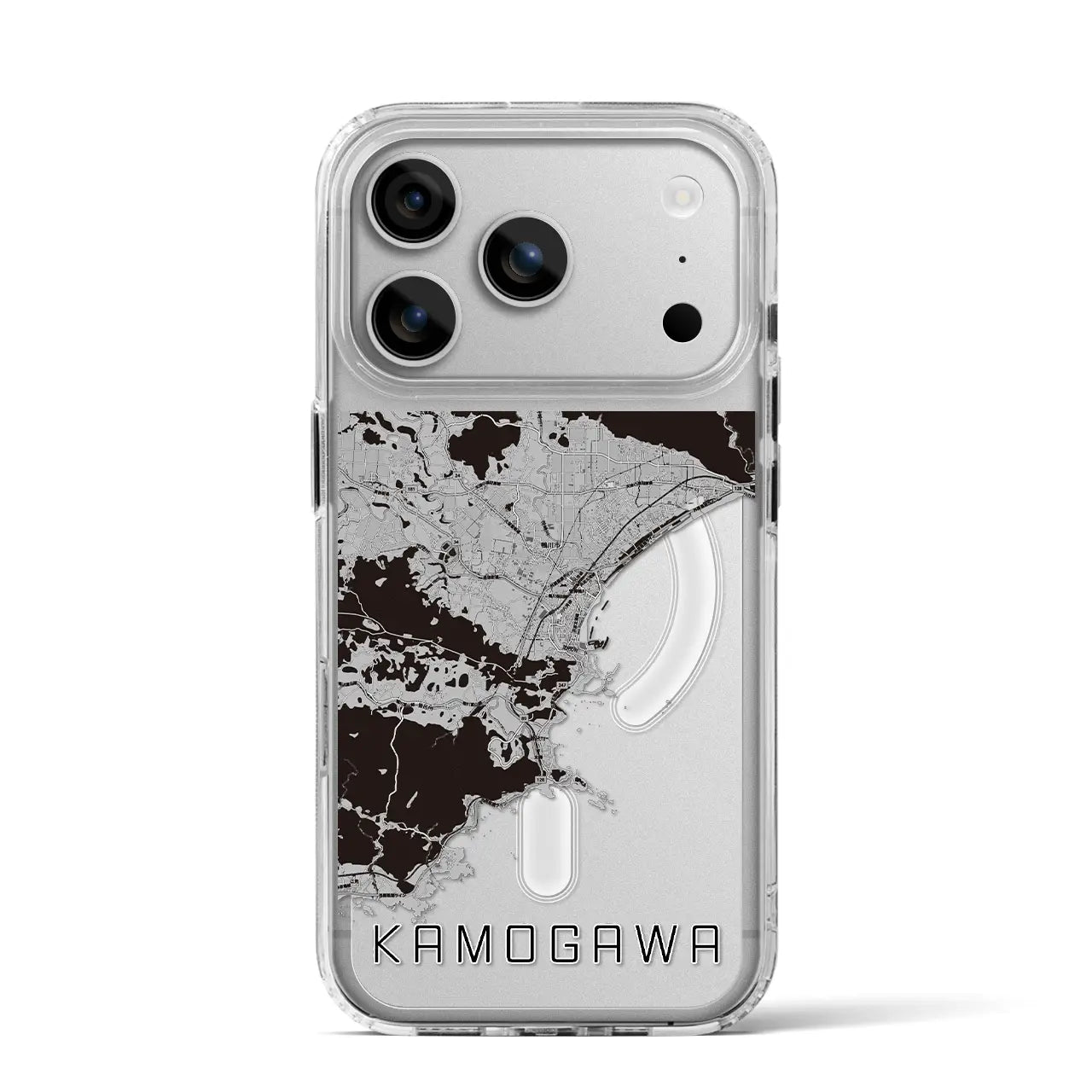 【鴨川（千葉県）】地図柄iPhoneケース（MagSafeタイプ）