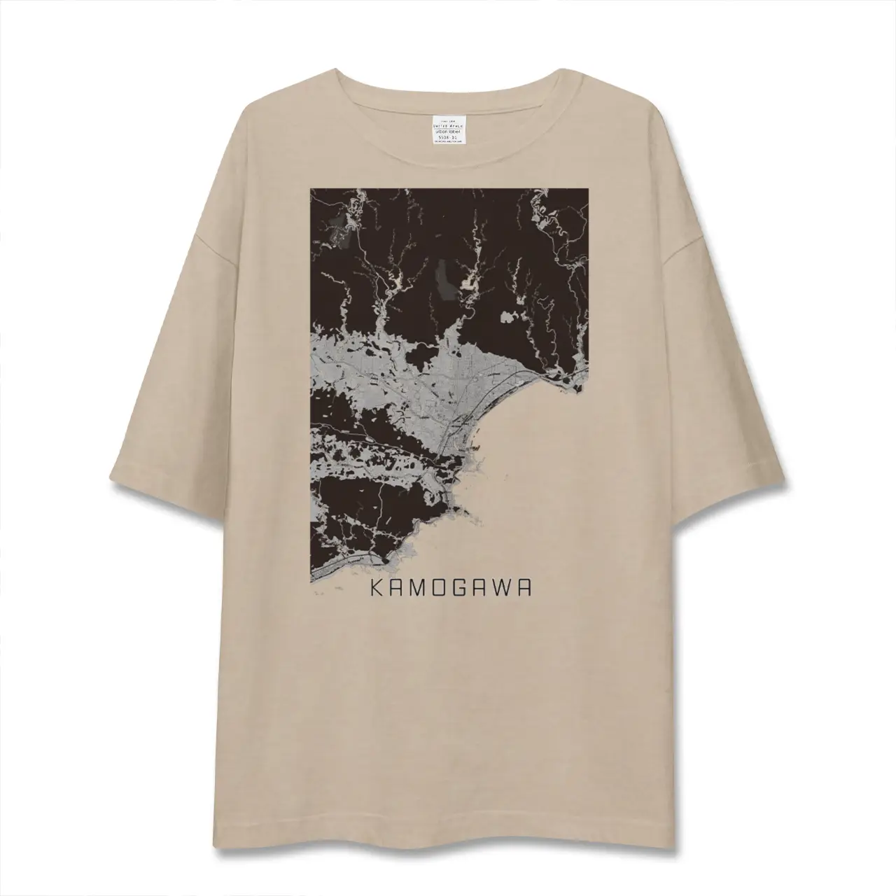 【鴨川（千葉県）】地図柄ビッグシルエットTシャツ
