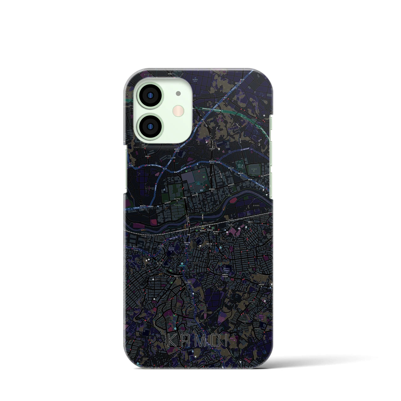 【鴨居（神奈川県）】地図柄iPhoneケース（バックカバータイプ）