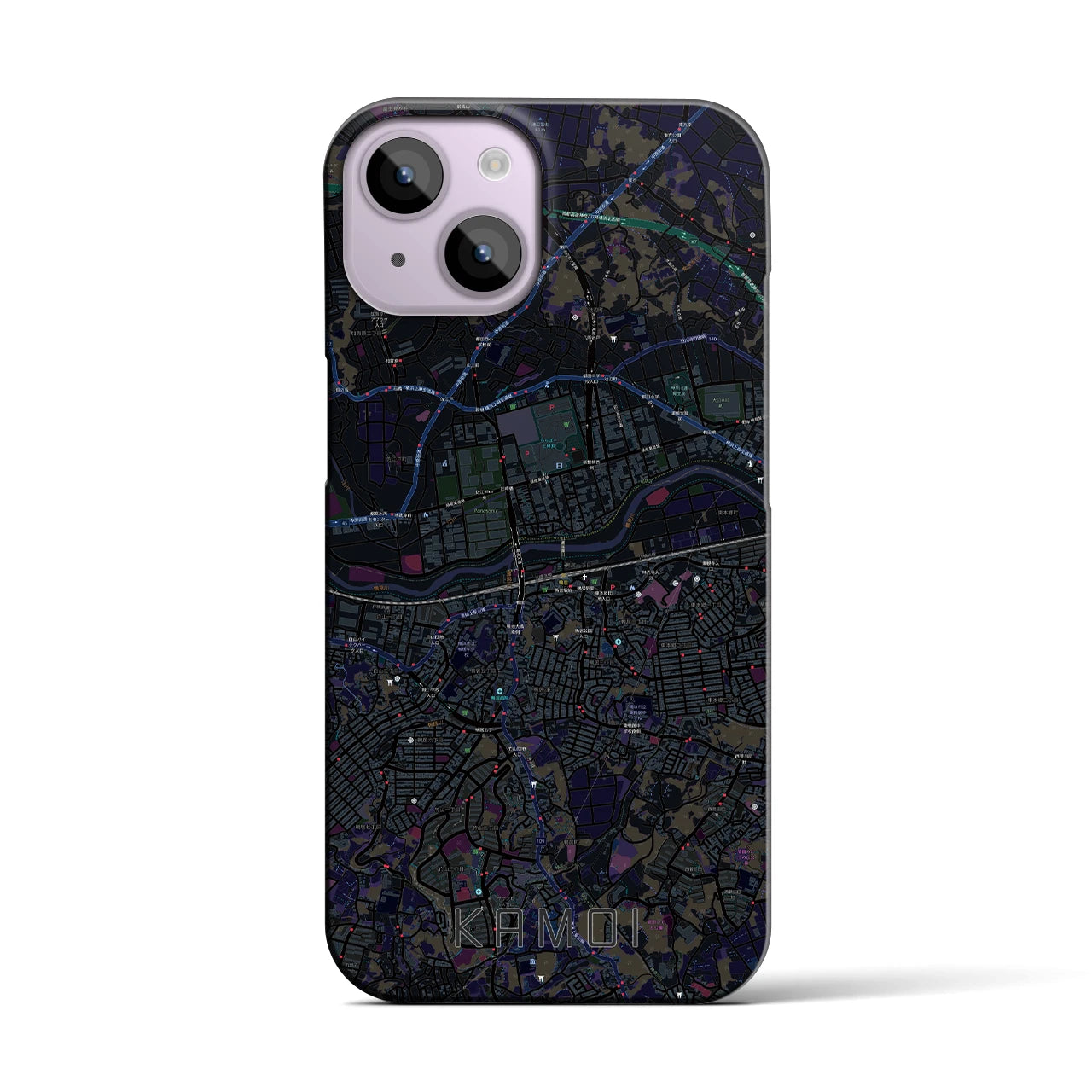 【鴨居（神奈川県）】地図柄iPhoneケース（バックカバータイプ）