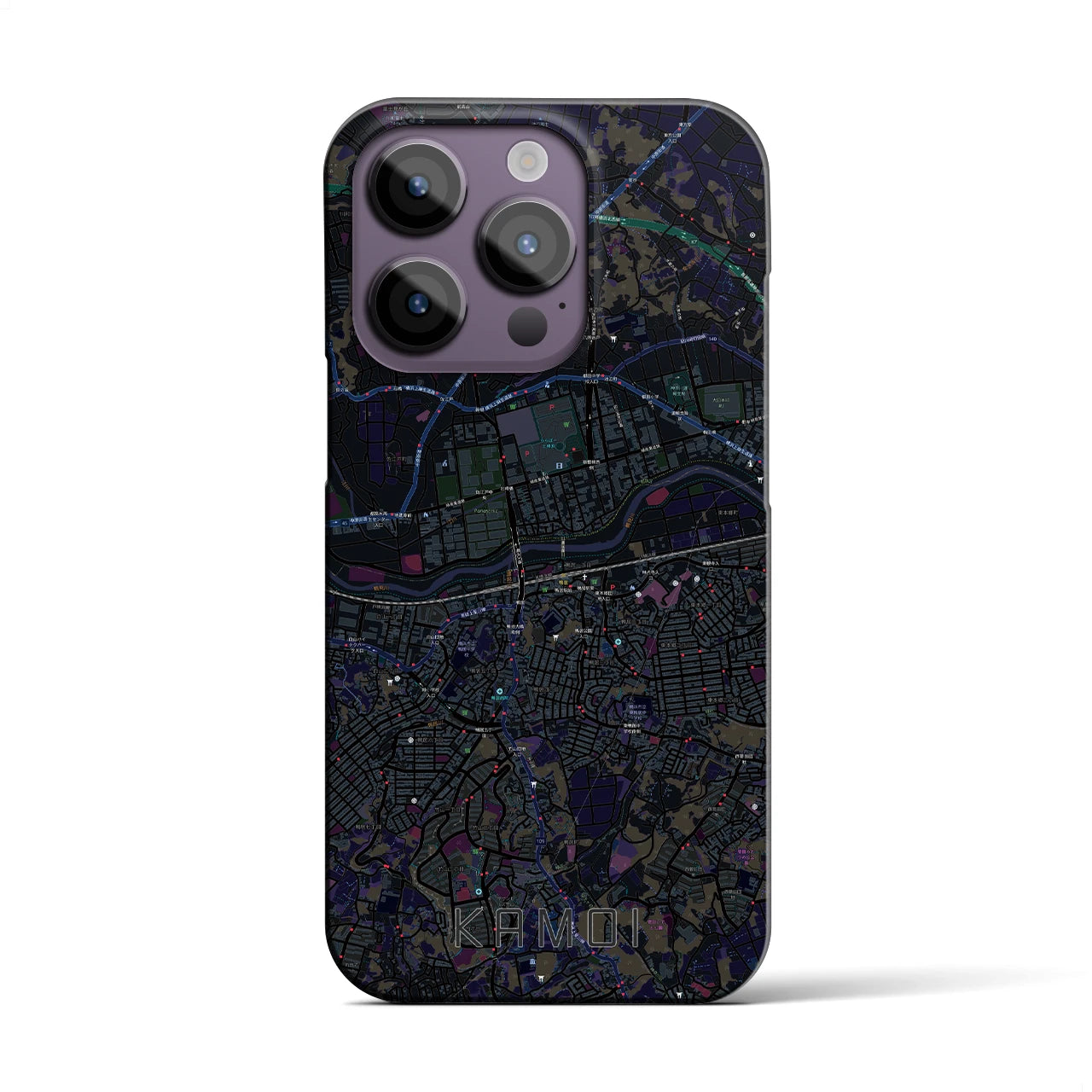 【鴨居（神奈川県）】地図柄iPhoneケース（バックカバータイプ）