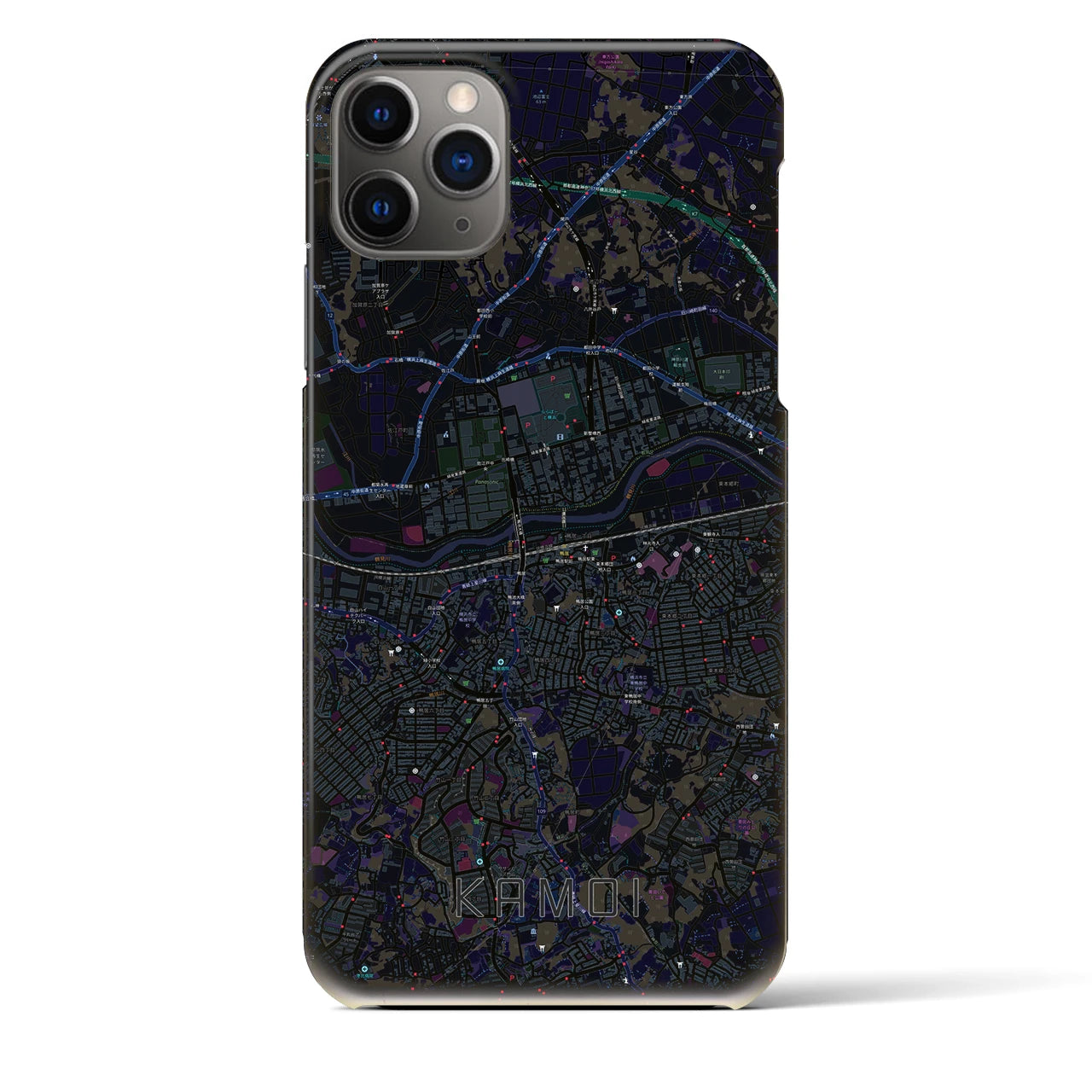 【鴨居（神奈川県）】地図柄iPhoneケース（バックカバータイプ）