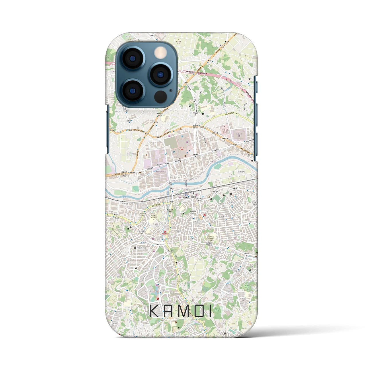 【鴨居（神奈川県）】地図柄iPhoneケース（バックカバータイプ）