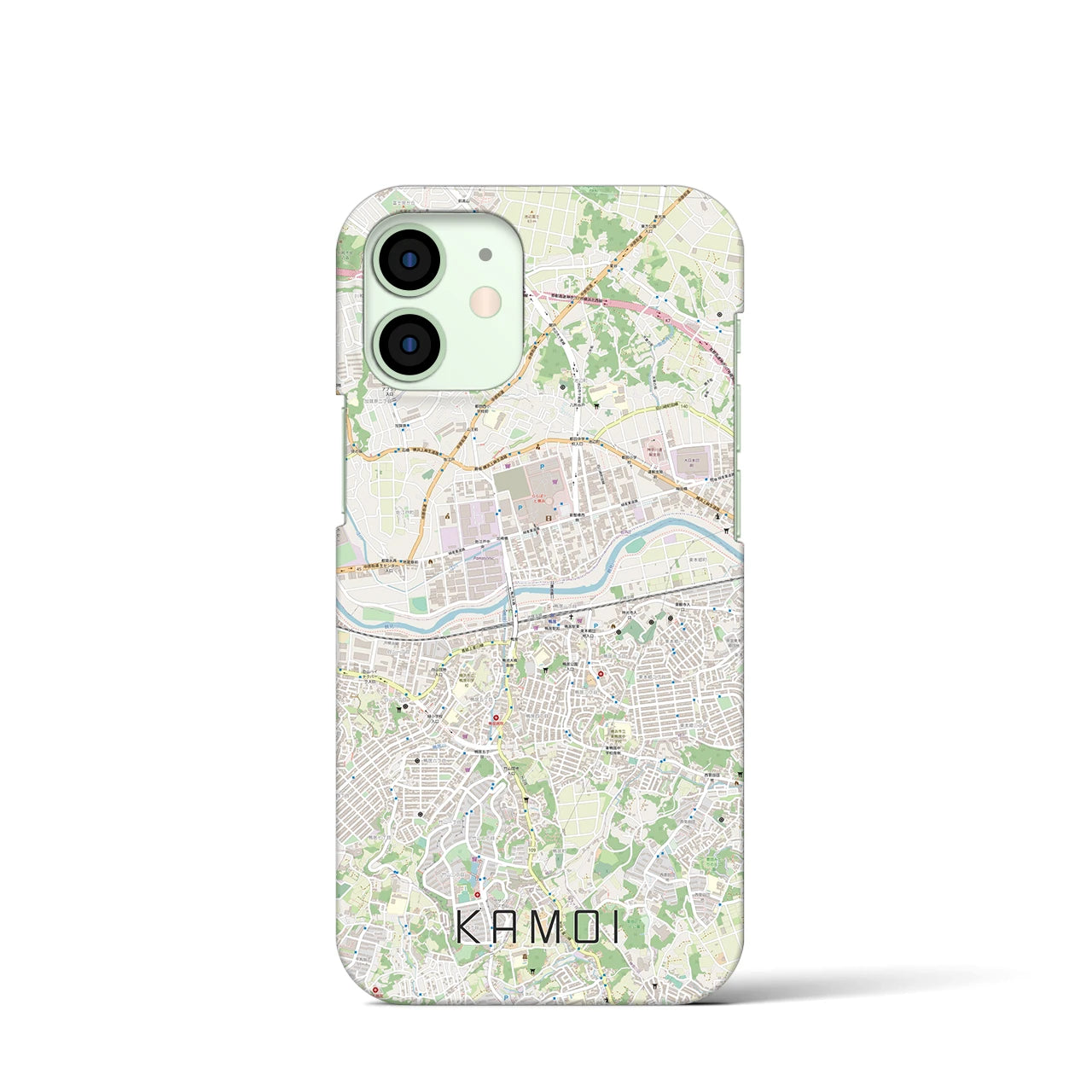 【鴨居（神奈川県）】地図柄iPhoneケース（バックカバータイプ）