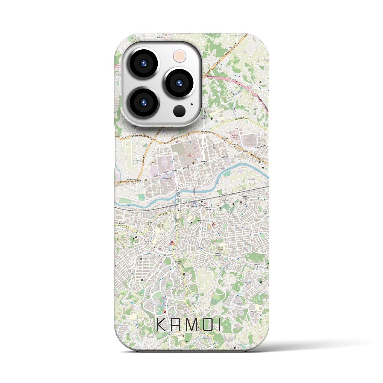 【鴨居（神奈川県）】地図柄iPhoneケース（バックカバータイプ）
