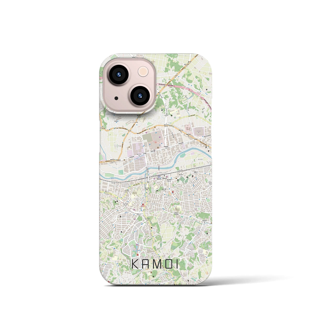 【鴨居（神奈川県）】地図柄iPhoneケース（バックカバータイプ）