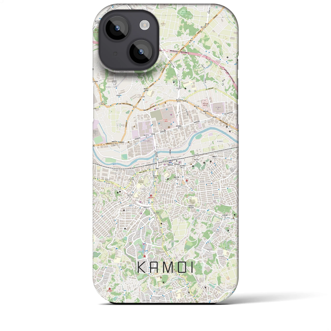 【鴨居（神奈川県）】地図柄iPhoneケース（バックカバータイプ）