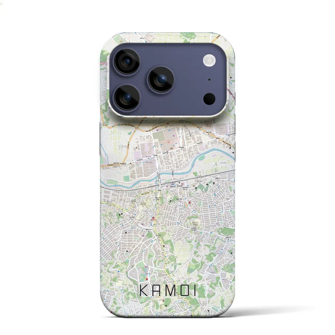 【鴨居（神奈川県）】地図柄iPhoneケース（バックカバータイプ）ナチュラル・iPhone 17 Pro Max 用