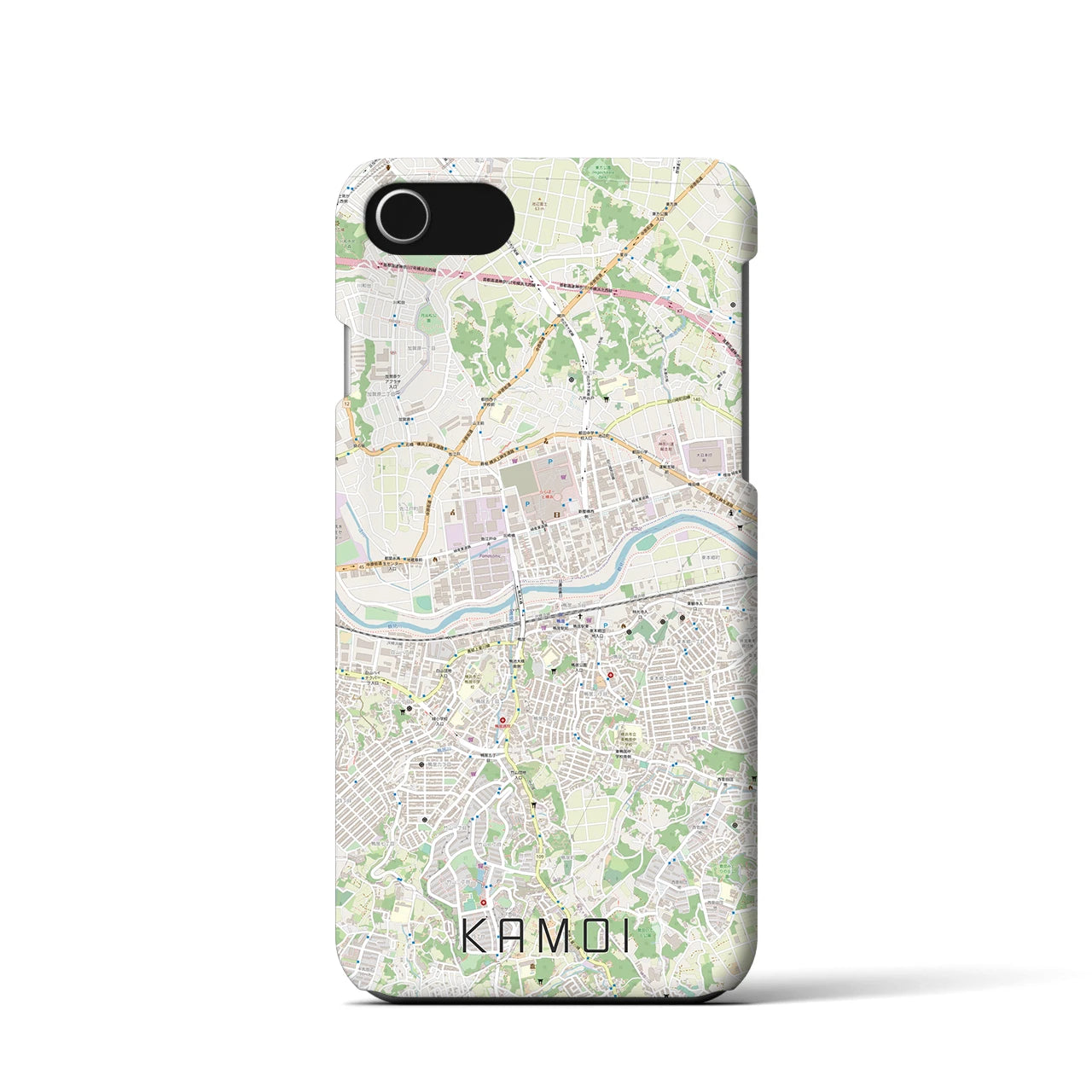 【鴨居（神奈川県）】地図柄iPhoneケース（バックカバータイプ）