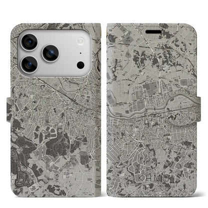 【鴨居（神奈川県）】地図柄iPhoneケース（手帳タイプ）