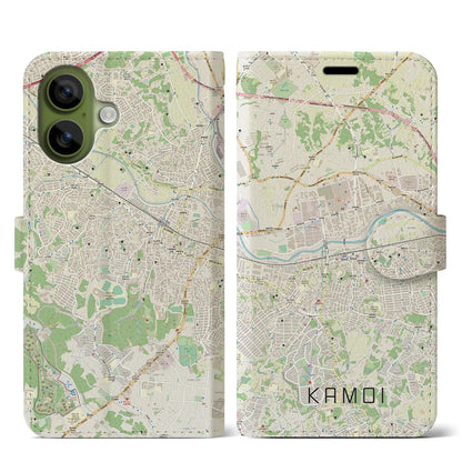 【鴨居（神奈川県）】地図柄iPhoneケース（手帳タイプ）