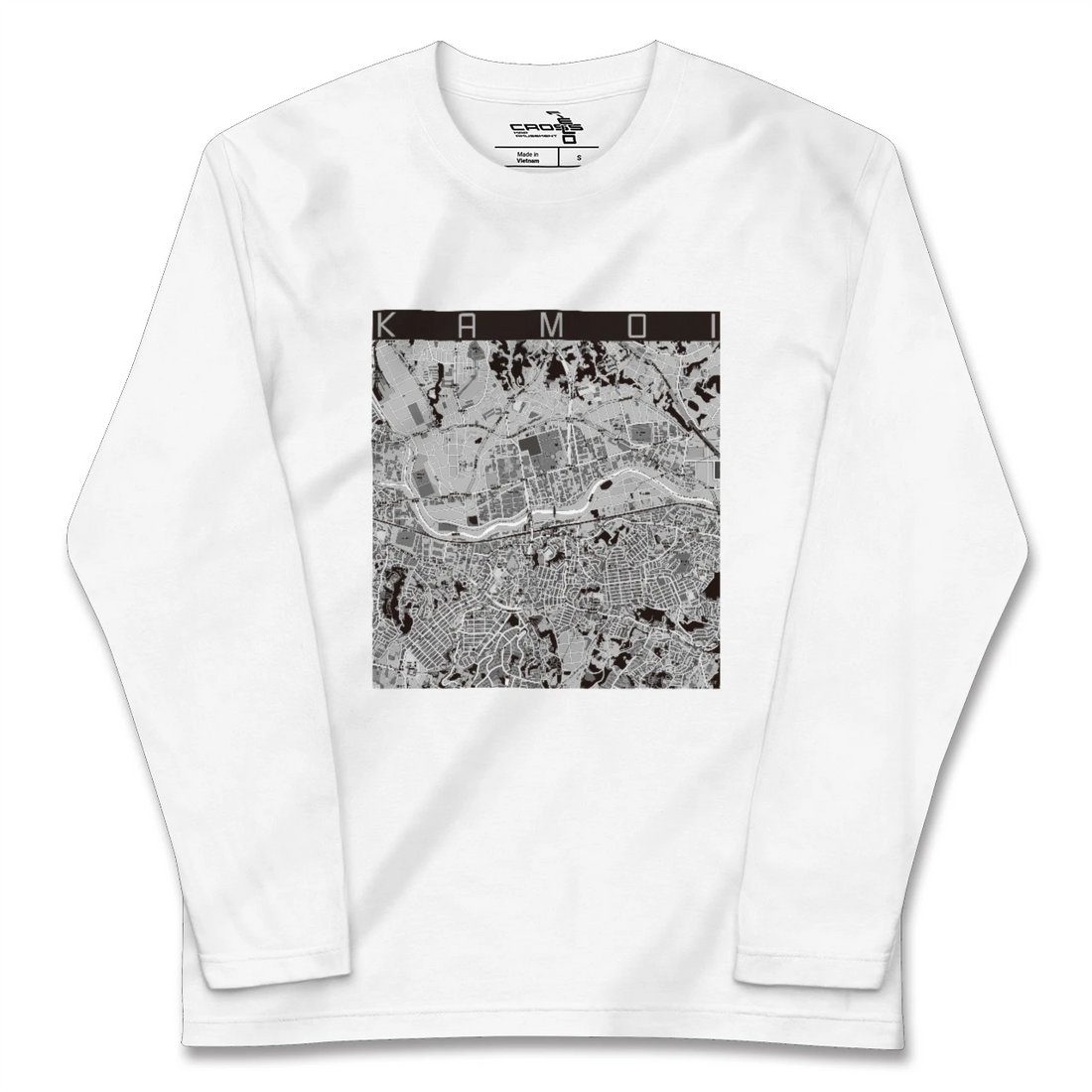 【鴨居（神奈川県）】地図柄ロングスリーブTシャツ