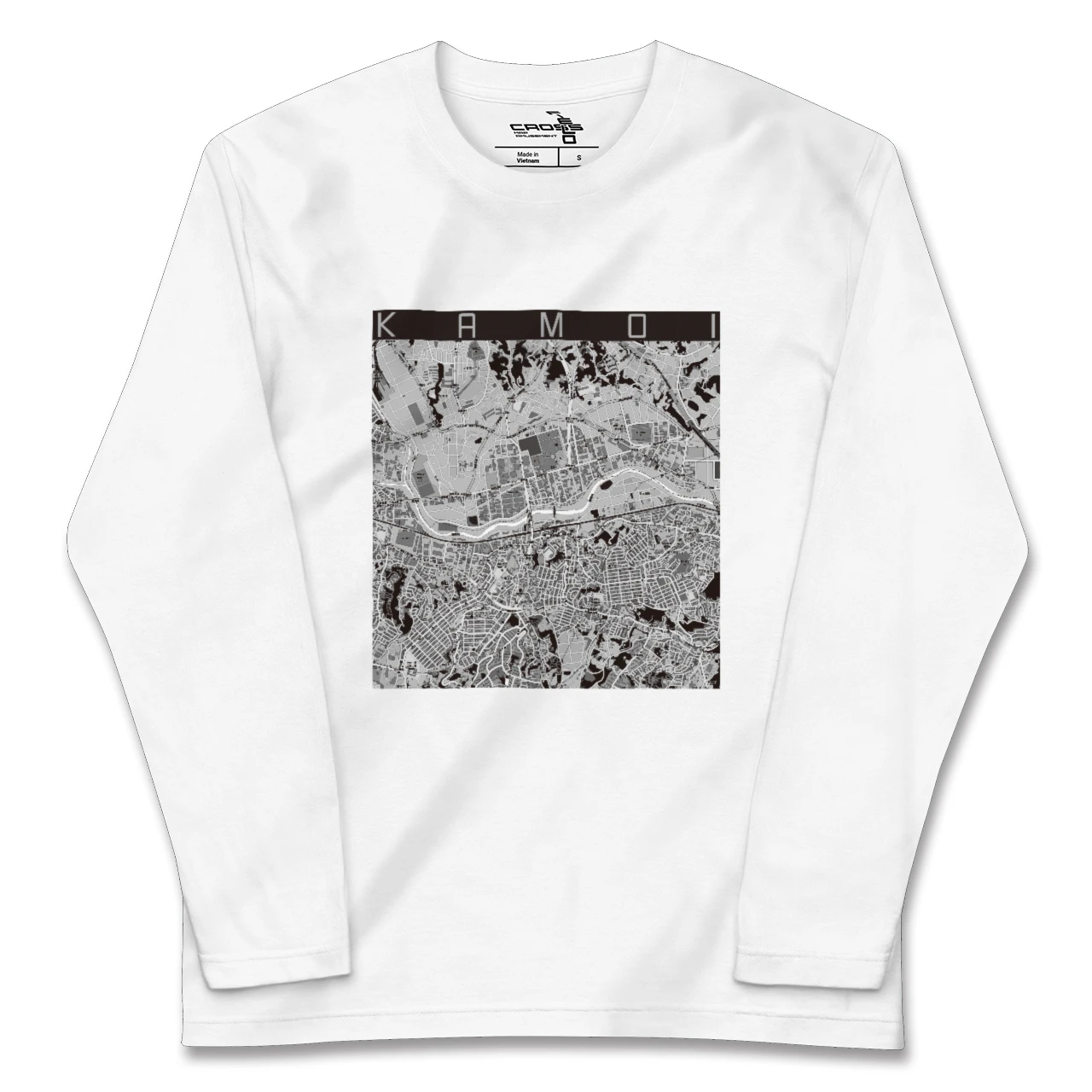 【鴨居（神奈川県）】地図柄ロングスリーブTシャツ