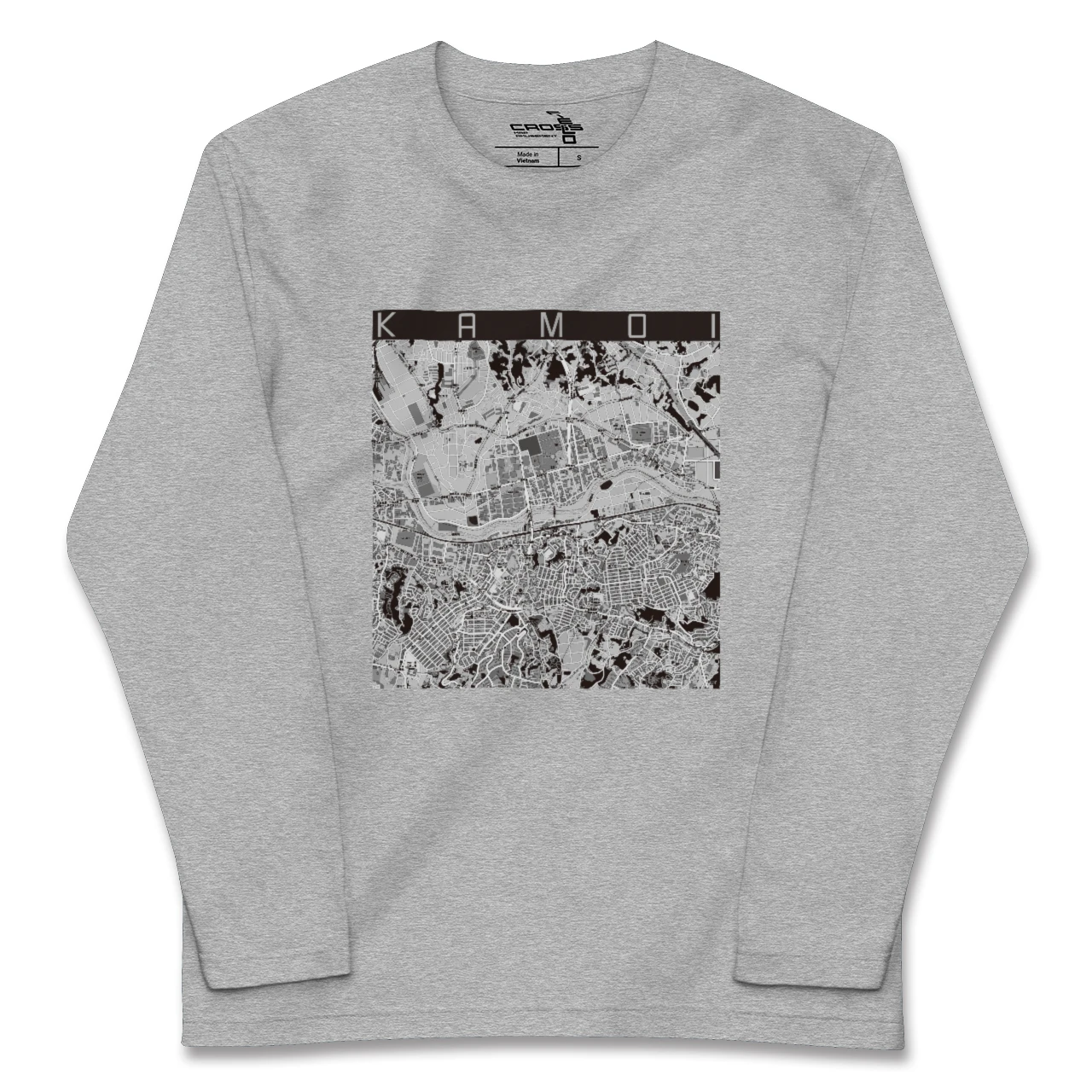 【鴨居（神奈川県）】地図柄ロングスリーブTシャツ