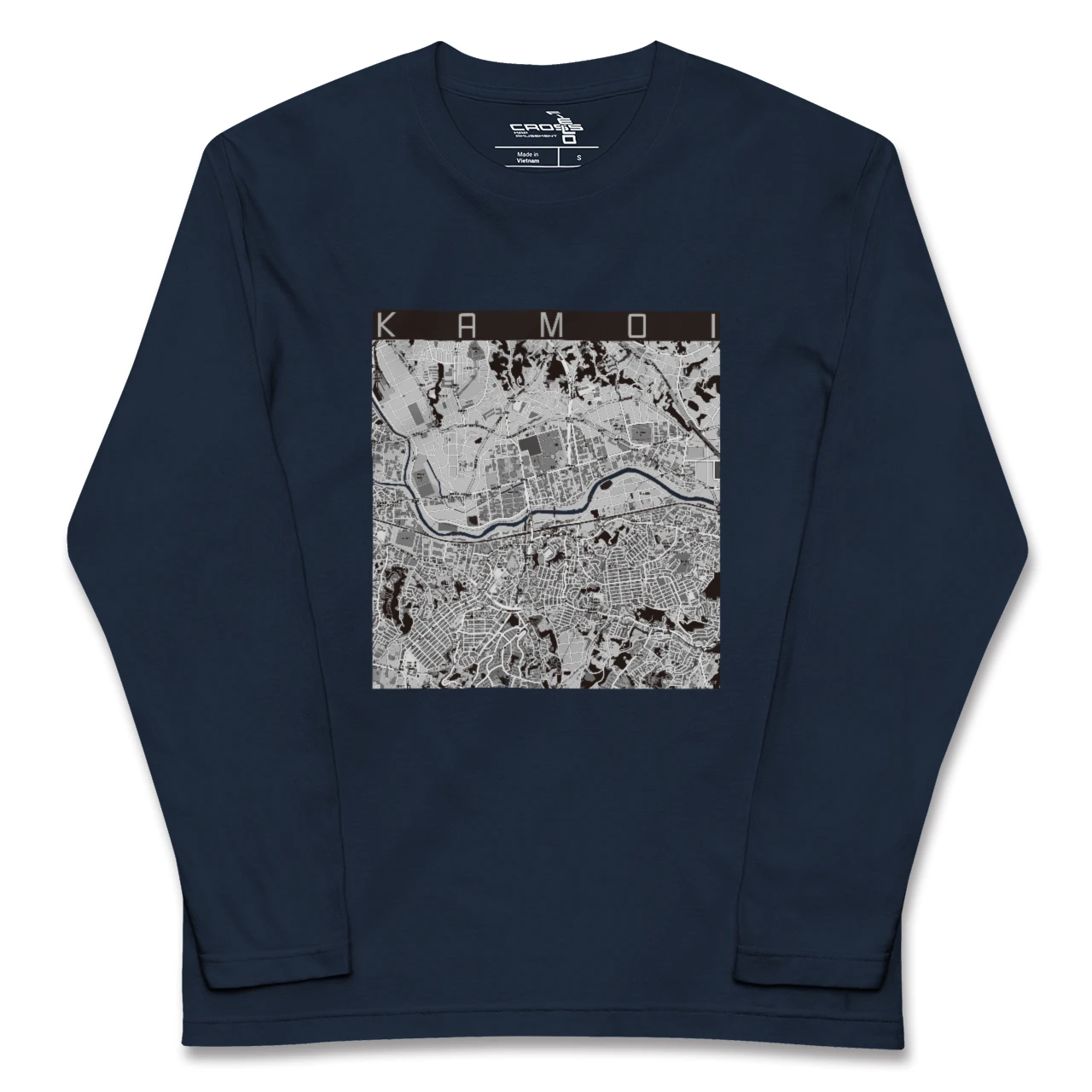 【鴨居（神奈川県）】地図柄ロングスリーブTシャツ
