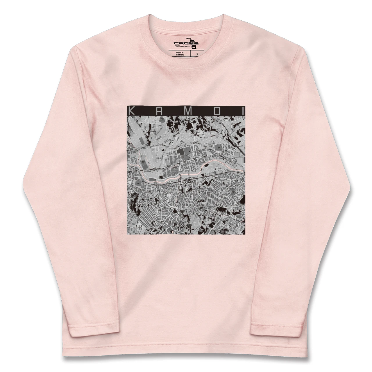 【鴨居（神奈川県）】地図柄ロングスリーブTシャツ
