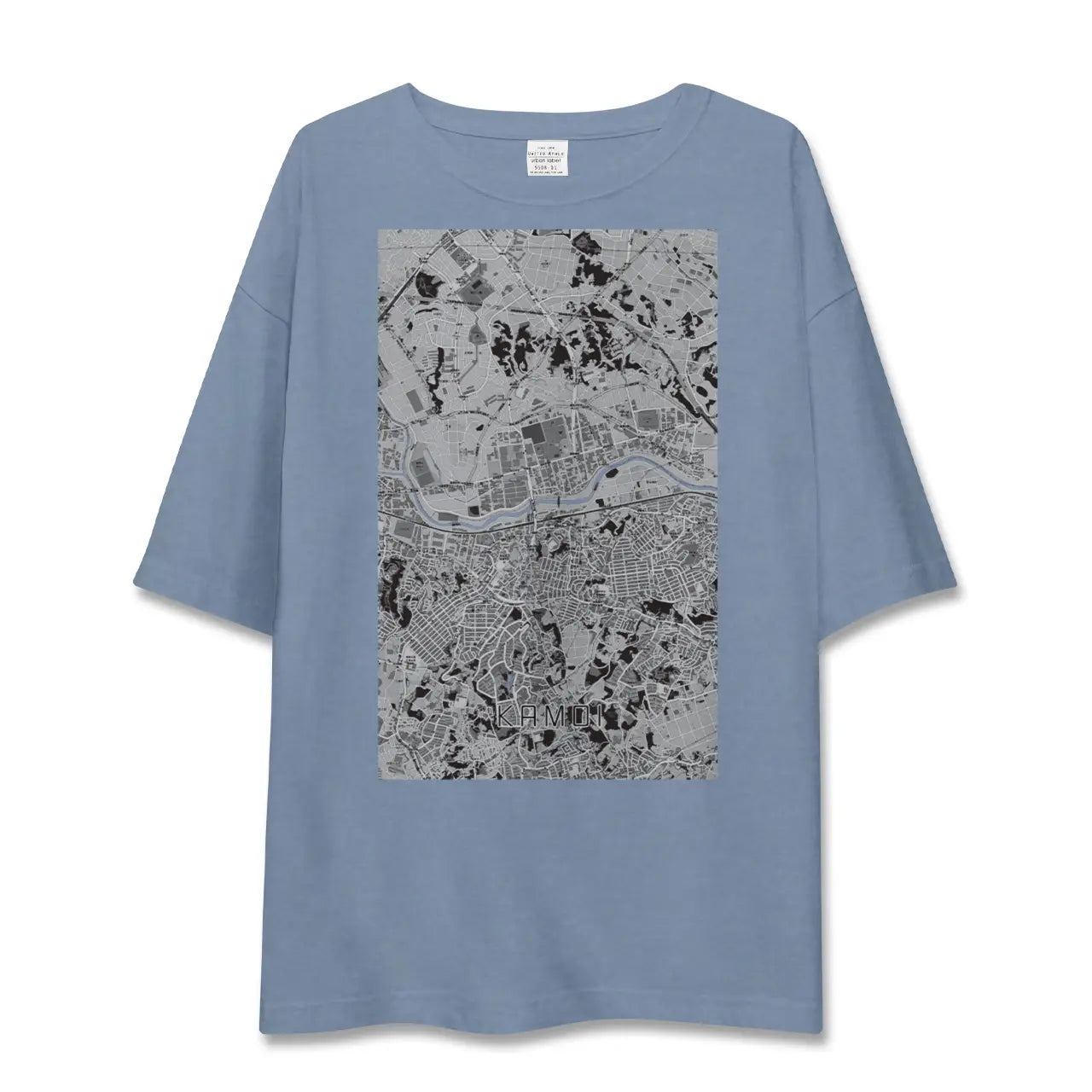 【鴨居（神奈川県）】地図柄ビッグシルエットTシャツ