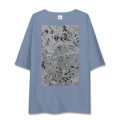 【鴨居（神奈川県）】地図柄ビッグシルエットTシャツ