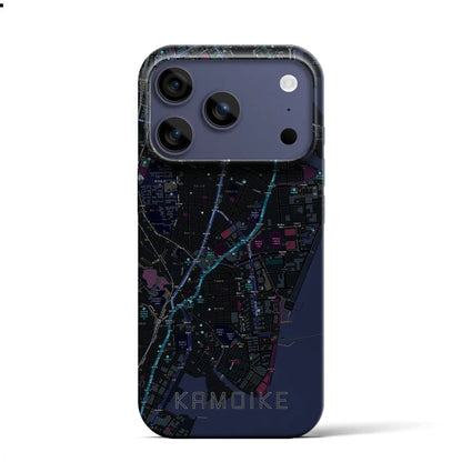 【鴨池（鹿児島県）】地図柄iPhoneケース（バックカバータイプ）