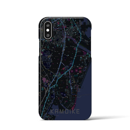 【鴨池（鹿児島県）】地図柄iPhoneケース（バックカバータイプ）