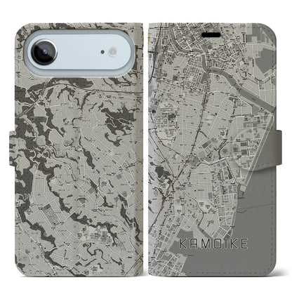 【鴨池（鹿児島県）】地図柄iPhoneケース（手帳タイプ）