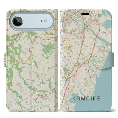 【鴨池（鹿児島県）】地図柄iPhoneケース（手帳タイプ）