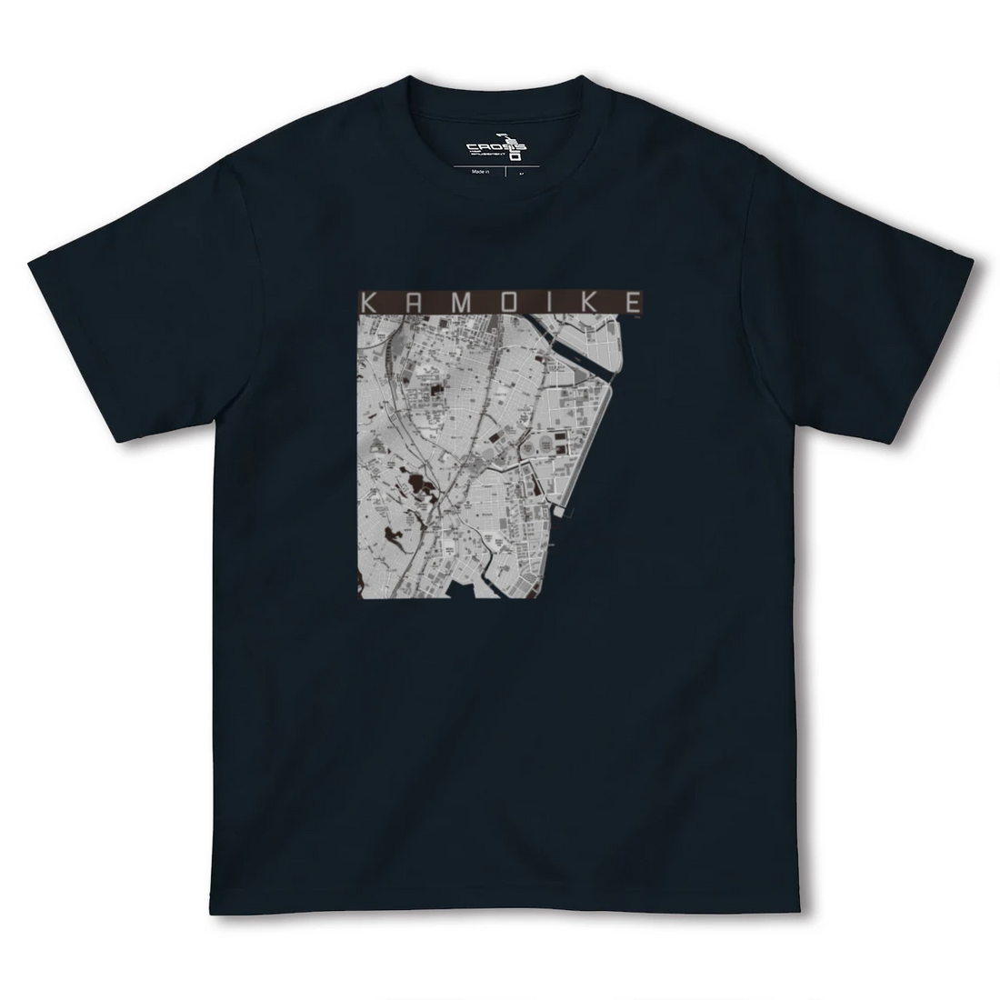 【鴨池（鹿児島県）】地図柄ヘビーウェイトTシャツ