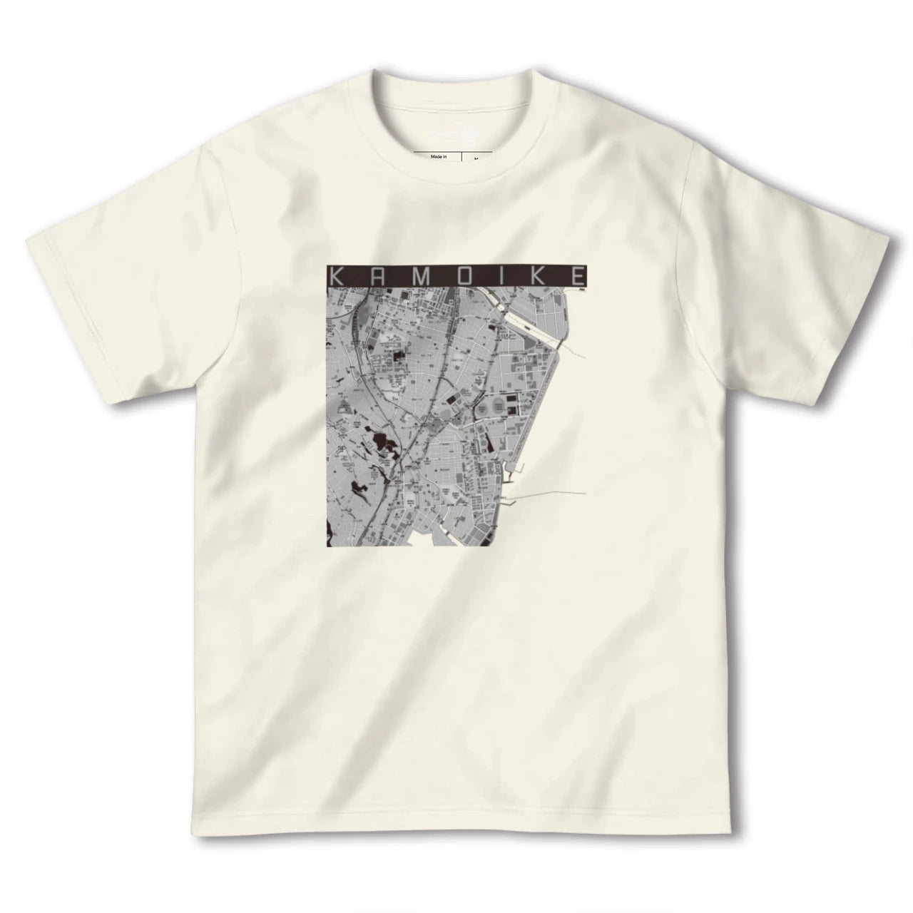 【鴨池（鹿児島県）】地図柄ヘビーウェイトTシャツ