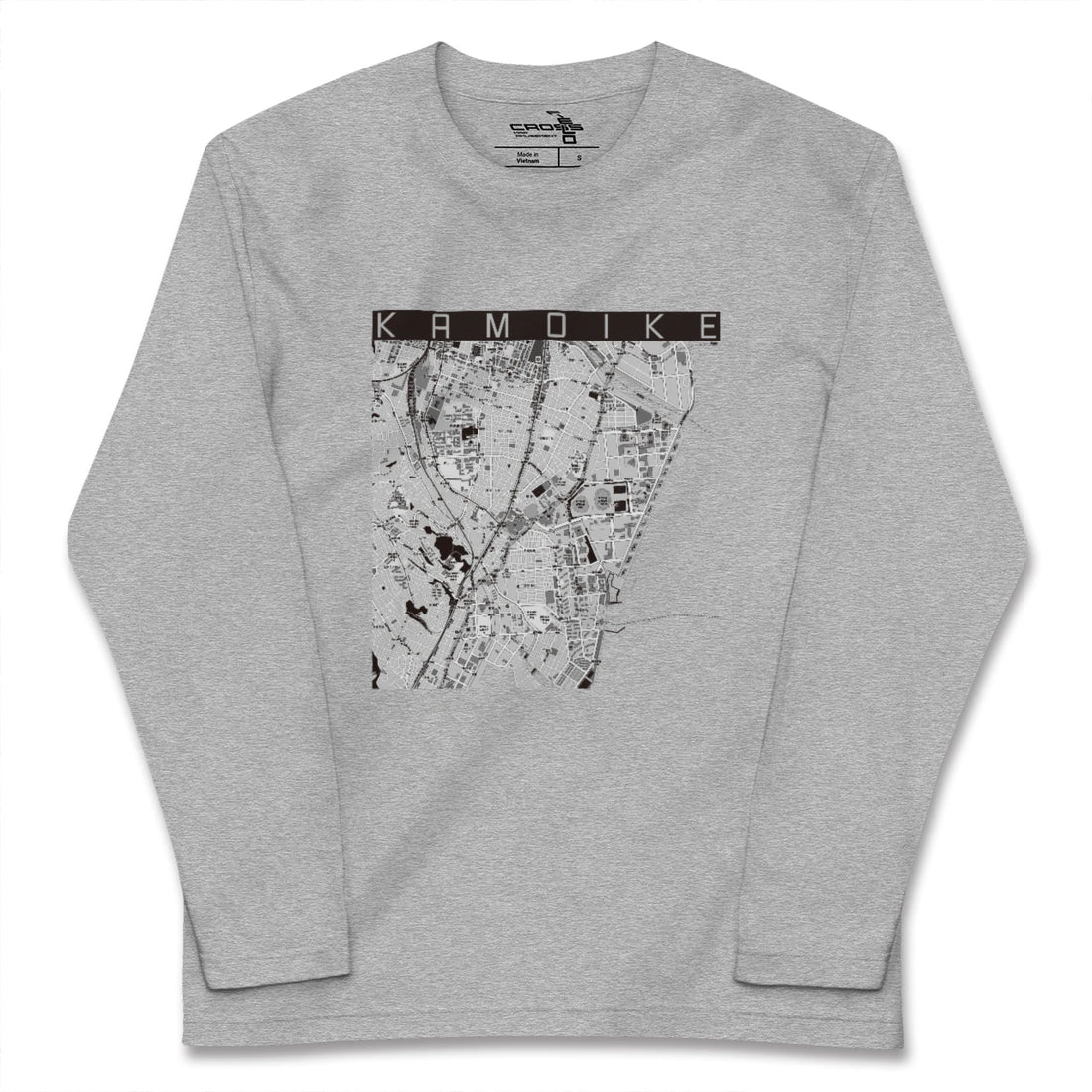 【鴨池（鹿児島県）】地図柄ロングスリーブTシャツ